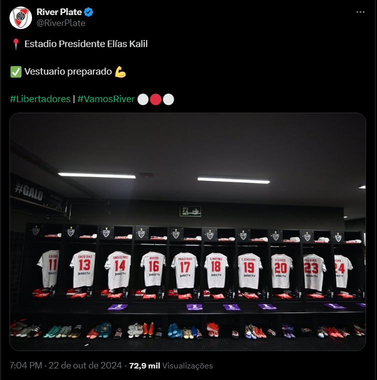 River Plate faz post com o nome "Estádio Presidente Elias Kalil" e causa polêmica