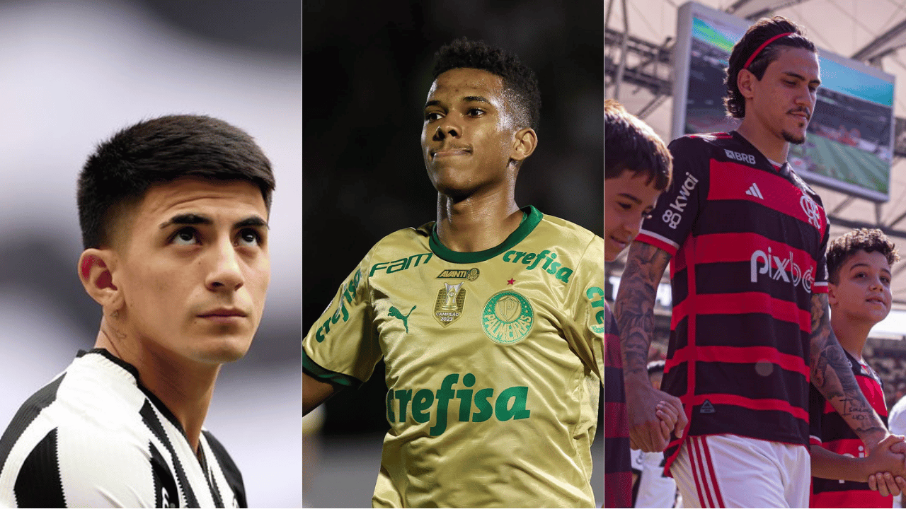 Almada, Estêvão e Pedro estão entre os atletas mais valiosos do Brasileirão