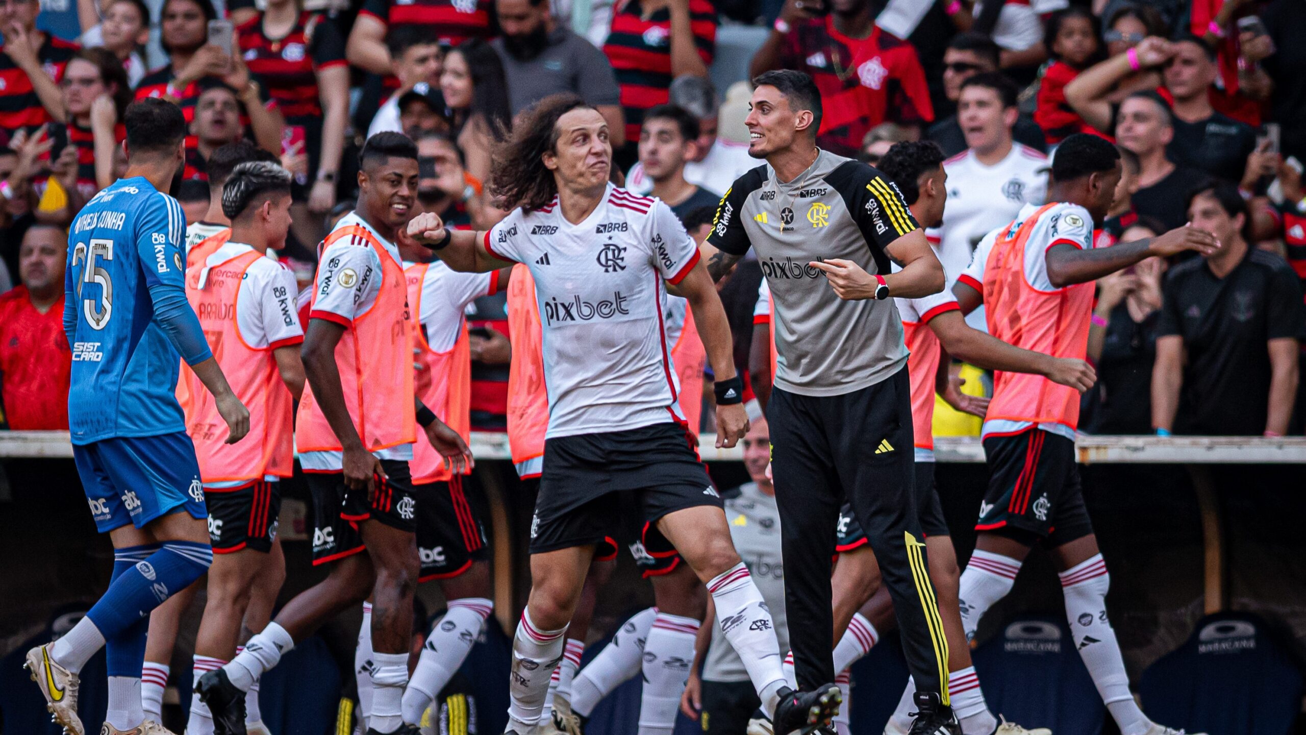 David Luiz disputou 36 jogos pelo Flamengo em 2024 e foi campeão da Copa do Brasil