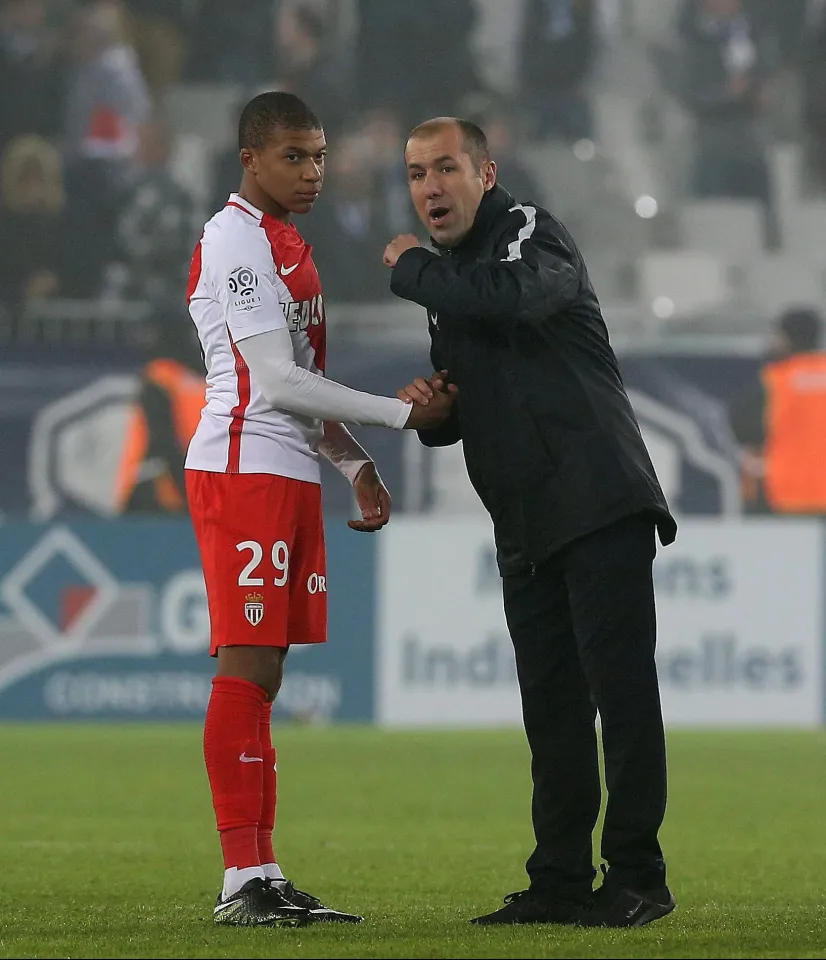 Leonardo Jardim e Mbappe, nos tempos de Monaco