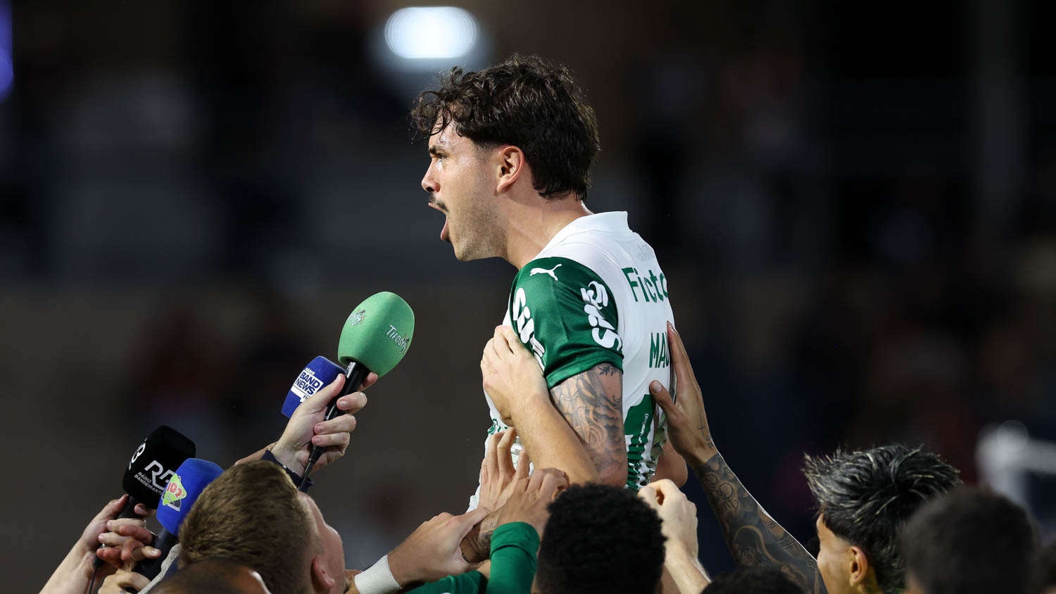 Maurício marcou o gol da virada do Palmeiras sobre o Bragantino, fora de casa