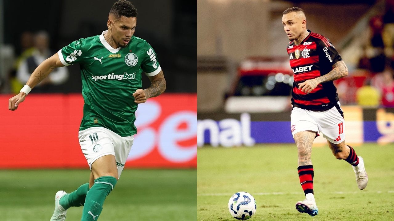Palmeiras e Flamengo jogam pela 10ª rodada do Campeonato Brasileiro (Fotos: Cesar Greco/Palmeiras | Adriano Fontes/Flamengo)