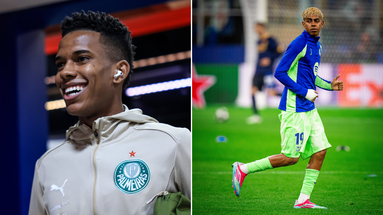Estêvão, do Palmeiras, ou Lamine Yamal, do Barcelona? Veja números das jóias