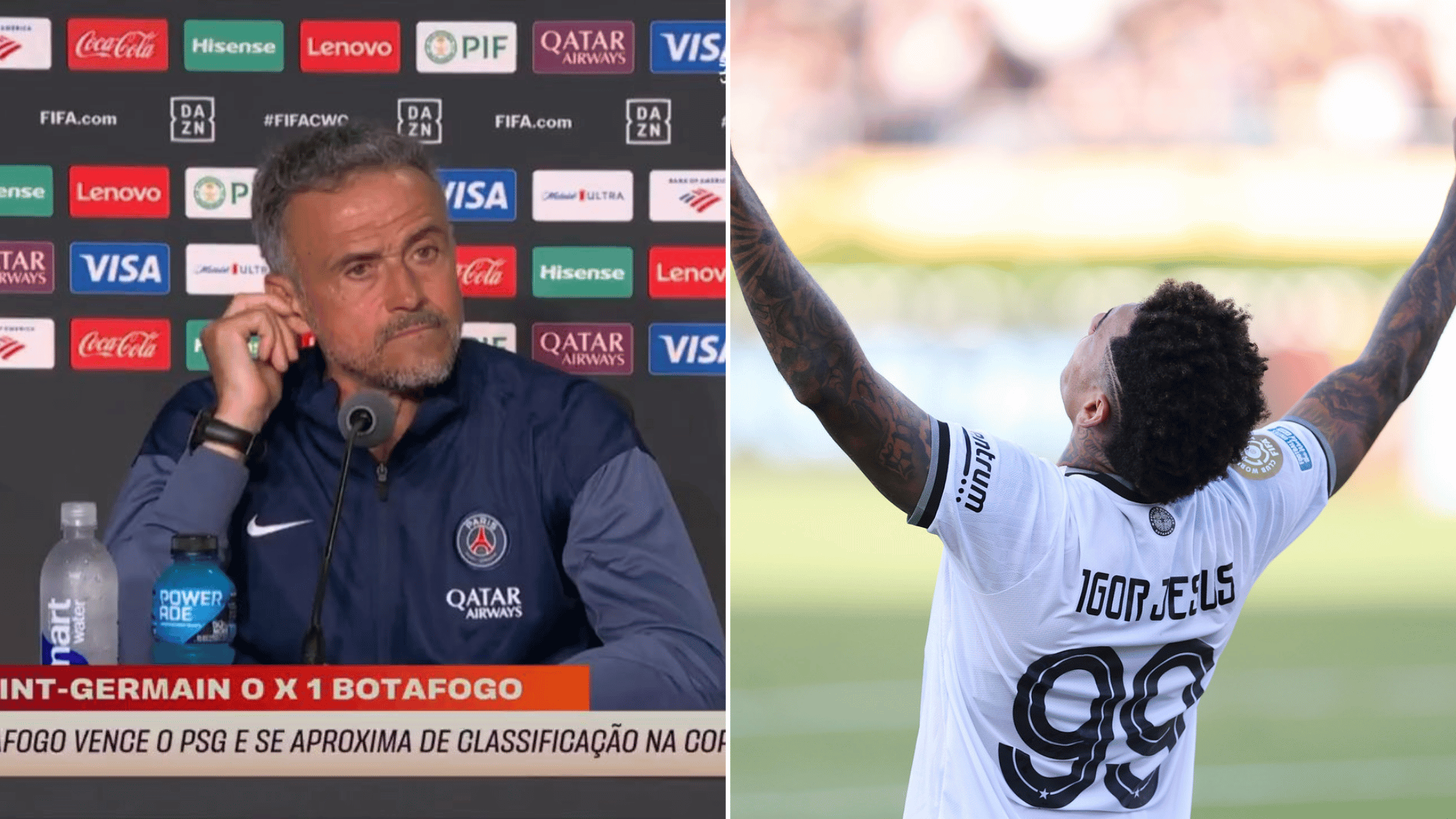 Técnico do PSG rasga elogios a defesa do Botafogo